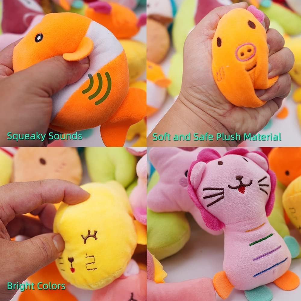27 Pack Puppy Squeaky Toy Cute Bulk Plush for Small Dogs – Essentials for Dogs - image 2