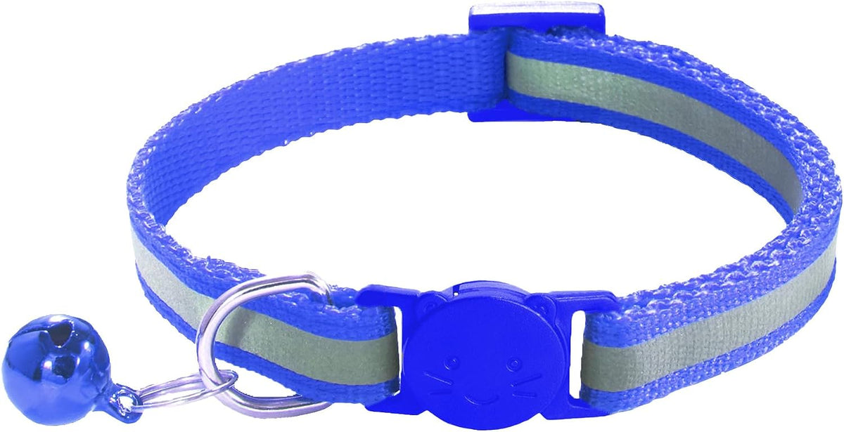 2 Pack Breakaway Cat Collars with Bells - Navy Blue - image 3