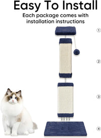 Cat Scratching Post for Indoor Cats - Blue / Scratcher only - image 4
