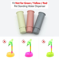 Pet Standing Water Dispenser Cat Dog Standing Bowl with Detachable - Grey/Grey Pink/Green Grey / Adjustable Rods - image 4