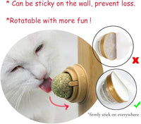 Oncpcare 4 Pack Catnip Balls, Natural Mint Leaf Catnip Ball for Cats Wall Cat Nip Cat Treats Magic Toy for Kitten Kitty Playing Chewing