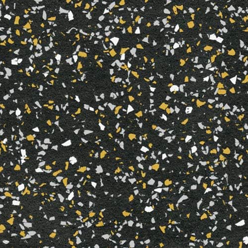 American Extreme Rubber Gym Mats - 1 Inch Thick Colorful Tiles - Superior Shock and Sound Absorbing - 35% Gold/Grey/White 100 Pack (Covers 400 Sq Ft)