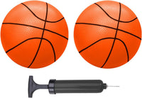 ABAJI Mini Basketballs 2 Pack 5" Set with Pump Needle Durable - Orange