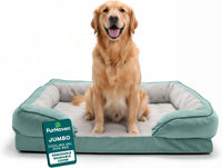 FurHaven Cooling Gel Dog Bed for Large Dogs - Jumbo / Celadon Green