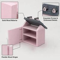 Cutemini blue palm-sized miniature wooden house for 1/12 dollhouse scenes - view 10