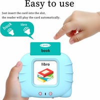 Startcan Talking Flash Cards for Toddlers 1 2 3 4 5 - 556-bilingual-blue (Abc, 0-100, Phrases+3 Songs) - image 2