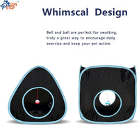 GONPETGP Cat Tunnels for Indoor Cats with Cube Tent Toys Combo - A-Black - image 3
