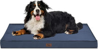 Outdoor XXL Dog Bed Waterproof, Dog Bed for Extra Large Dogs, Orthopedic Egg Foam Pet Bed with Washable and Removable Oxford Cooling Cover, Navy