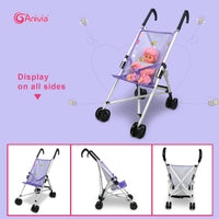 Anivia Stroller Toy Collection Doll Stroller Baby Doll Accessories - DB102 purple - image 4