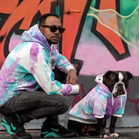 Spark Paws Dog Hoodie, Buttery-Soft Sweater Sweatshirt - 90s Retro Sky Dye / 5XL - image 4