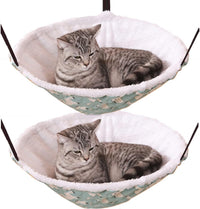 SHENGOCASE 2-Pack Cat Hammock Lounge Cat Hanging Bed for Cage Kennel - Cyan