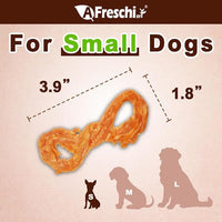Afreschi Natural Turkey Tendon Rope (S) 40 Units/Box, Dog Treats for Signature Series, All Natural Human Grade Puppy Chew, USA-Sourced Turkey Tendon, Hypoallergenic, Rawhide Alternative