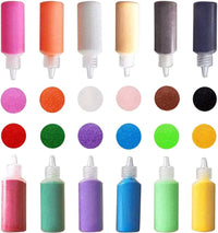 Panxxsen 24PCS Colored Art Sand Kit - 12 PCS - image 3
