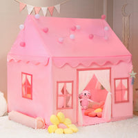 Large Kids Tent Playhouse Base Fabric with Star Lights - Pink
