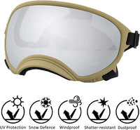 Medium Dog Sunglasses with Adjustable Strap UV Protection, Winproof Dog Puppy Sunglasses, Suitable for Medium Dog Pet Glasses, Dogs Eyes Protection,Soft Dog Goggles