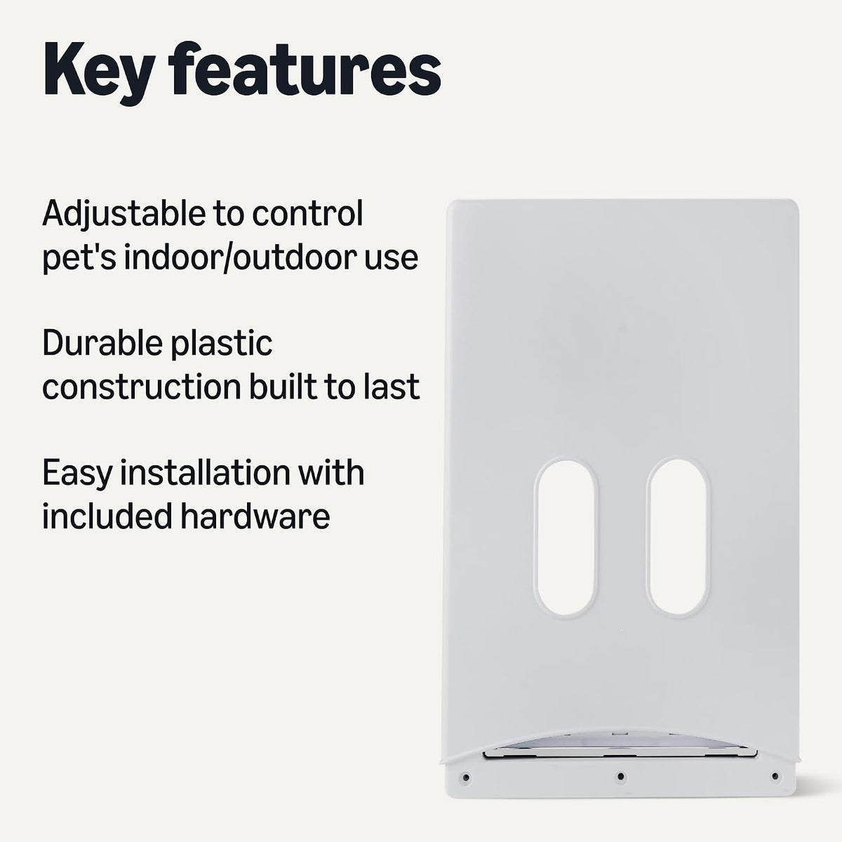 Amazon Basics Adjustable Plastic Dog and Cat Door - Large / adjustable Plastic door - image 3