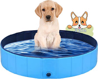Dog Pool Foldable pet Pool Dog Swimming Pool Portable Suitable - 32x8in