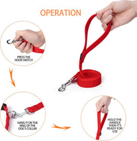Strong Durable Nylon 10ft Long Dog Training Leash, Traction Rope - Red / 6 Feet - image 4