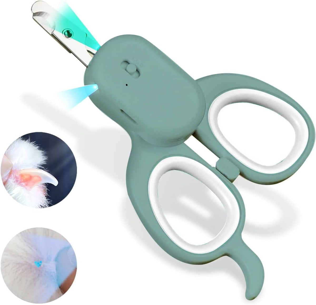 Cat Nail Clipper with LED Light - Suitable for Cats＆Dogs / Blue