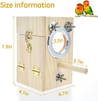 Bird Nest Box Parakeet Breeding Nest Box Bird Nest House Wooden - X-Small - image 2