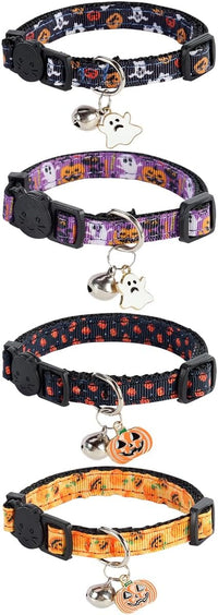 Yizepet Cat Collars with Bells, Breakaway Kitten Collar - Halloween - image 2