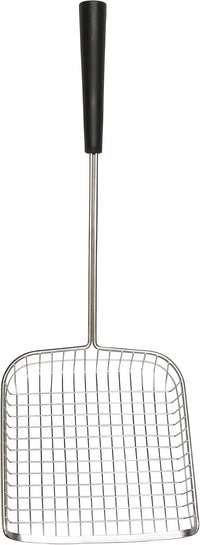 Sand Dipper Cat Poop Scooper & Chicken Poop Scooper - Rugged Big 6" Square Stainless Steel Long Handle for Home Kitty Litter Scoop & Farm Chicken Compatible Coop Scooper (Scoop)