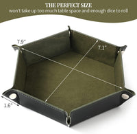 Grajar 2 Pcs Portable Folding Dice Rolling Tray Set for RPG DND Table - Royalblue and Green - image 2