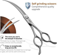 FOGOSP 45 degree curved dog grooming scissors, 7.5 inch big arc - view 3