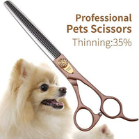 Fenice Peak Professional Thinning Scissors for Dog Cat 7/7.5'' Pet Grooming Scissors 440C Stainless Steel Thinning Shears for Dogs 50/56 Teeth
