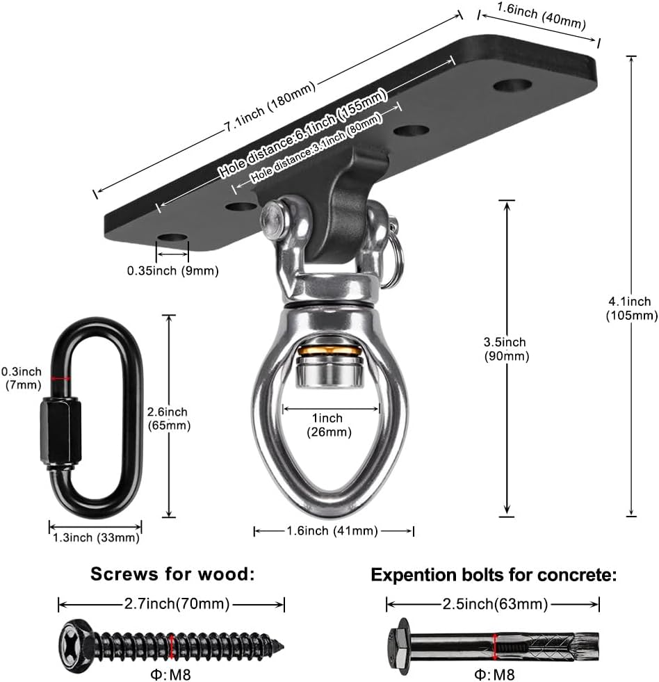 Dolibest Heavy Duty Swing Hanger - B:black Swing Hanger-1 Pack - image 4