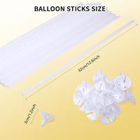Pllieay 100 Pieces Balloon Sticks - 50pcs White Balloon Sticks - image 4