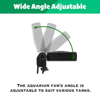 Aquarium cooling fan for fish tank with 5 speeds and adjustable clamp - view 3