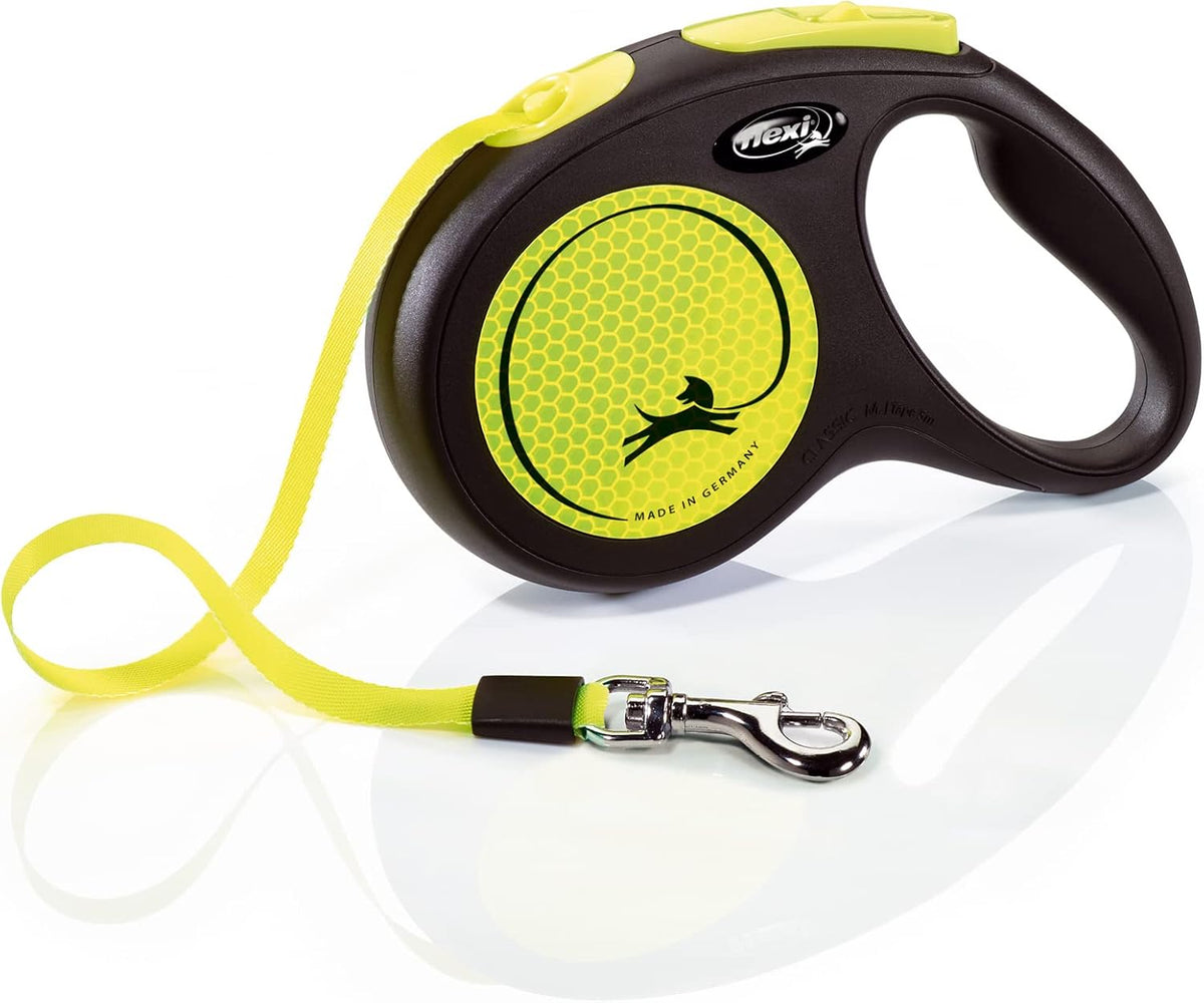 FLEXI Giant Tape Retractable Dog Leash - Yellow/Black / 16 ft (Medium)