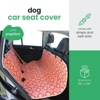 Molly Mutt Deep Blue Dog Car Seat Cover, GOTS-Certified Cotton - Papillion - image 2