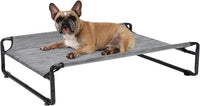 Veehoo Outdoor Elevated Dog Bed - Black Silver / 35.0"L x 26.0"W x 9.4"Th