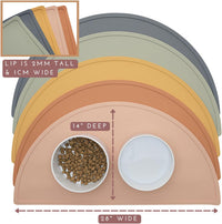 Silicone Dog Food Mat, Pet Placemat, 21" x 10.5" Deep - Honey / Large - image 3