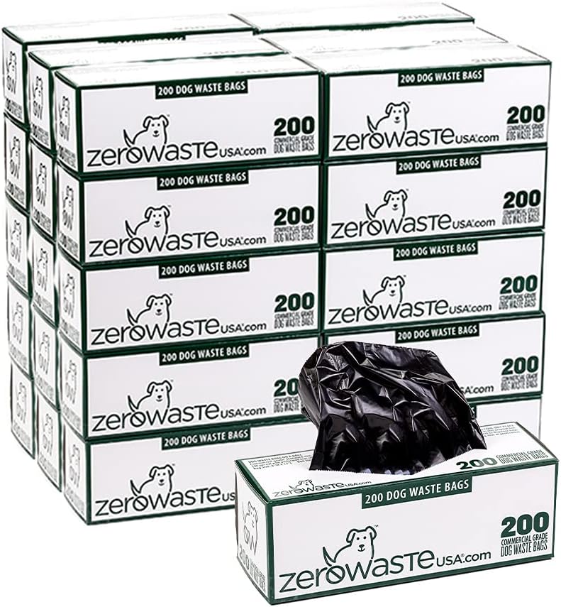 Zero Waste USA, 2, 000 Premium Dog Waste Station Refill Bags - Black / 1 Count (Pack of 1)