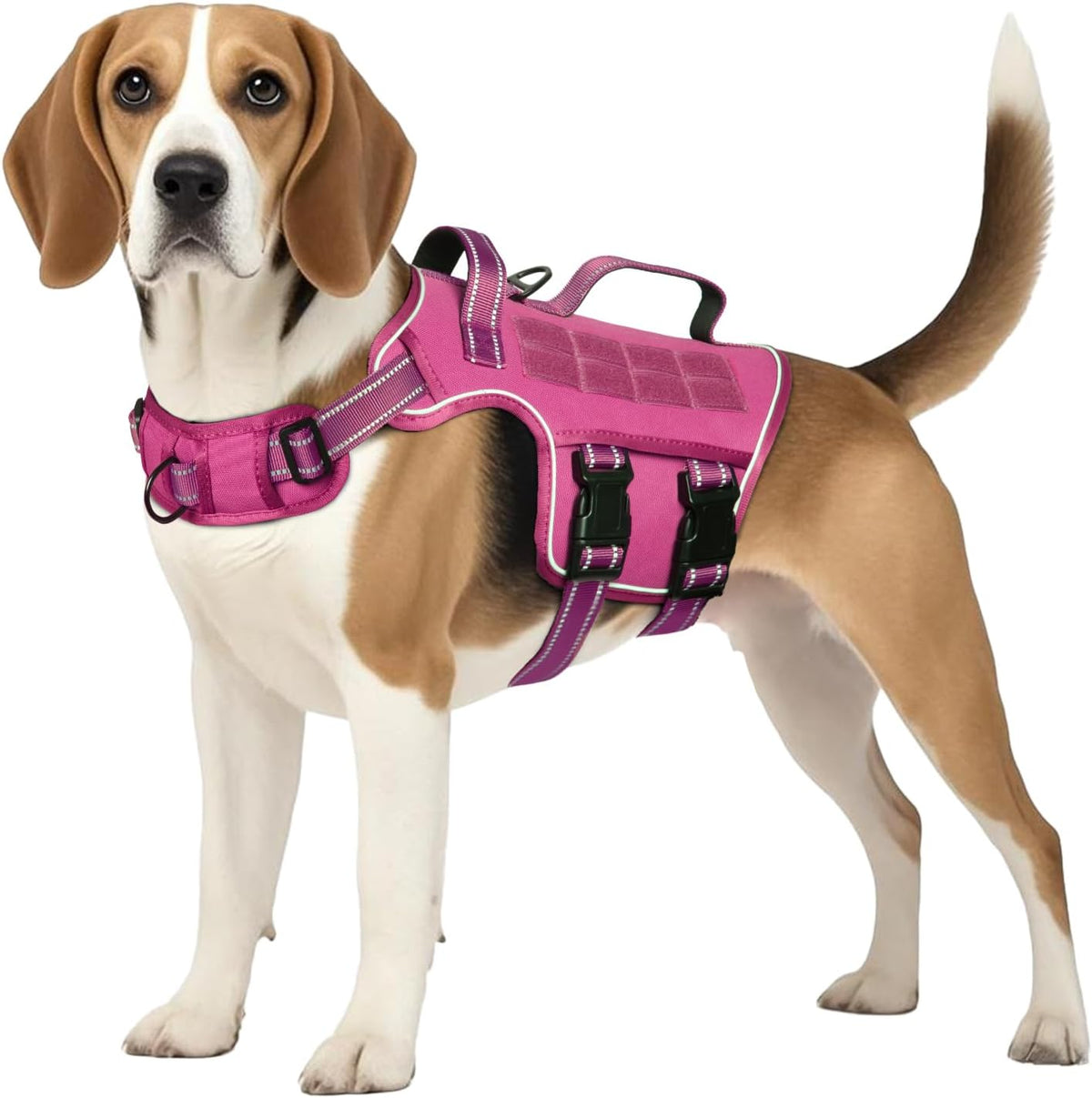 Dog Harness for Large Dogs - Pink / M(Neck:17-23",Chest:22-32"),35-50 lbs