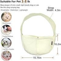 NATUYA Small Dog Cat Carrier Sling - white / Canvas - image 2
