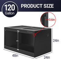 REPTI ZOO 50 Gallon PVC Reptile Enclosure - 48x24x24" - image 2