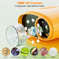 Temodu Kids Microscope 2.0" Screen 1000X Digital Microscope for Kids - Yellow - image 3