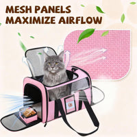 Soft Cat Carrier, Small Dog Bag Soft-Sided Cat Carriers - Pink / 13.0"L x 13.0"W x 20.0"H - image 2