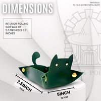 Sage's Portal brown cat-shaped foldable PU leather dice rolling tray - view 24
