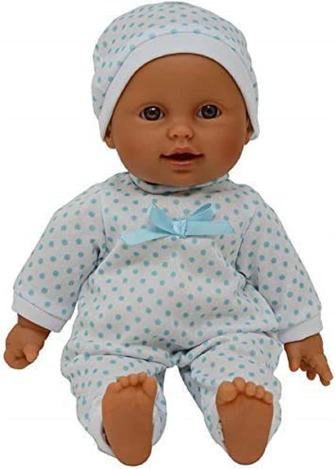 New York Doll Collection 11 inch soft body baby doll in polka dot onesie with pacifier and blanket - view 32