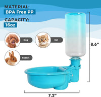 VANNON Gravity Pet Water Bowl, Grey - 16oz / F-Gradient Blue - image 4