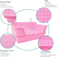 Hamiledyi Rabbit Litter Box Extra Large Bunny Litter Boxes – Daily Care for Small Pets - X-Large / Pink - image 4