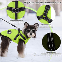 Gyuzh Dog Coat with Harness Puppy Coats Small Dog Harness Jacket - XXXXX-Large / light green - image 3