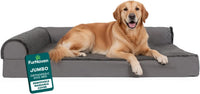 Furhaven Orthopedic Dog Bed for Large Dogs w/ Removable Bolsters - Jumbo / Platinum Gray