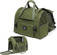 Pet Backpack Carrier for Small Dogs Medium Cats, Puppies - green / 16.5"L x 9.0"W x 13.0"H