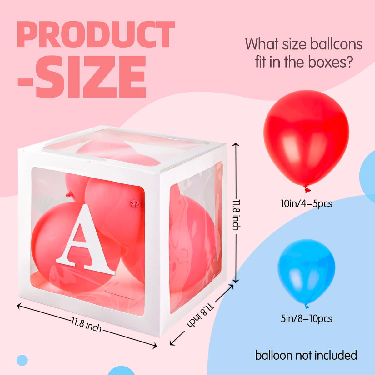Baby Boxes with 30 PCS Letters - 4 PCS Balloon Box-30 Letter - image 3